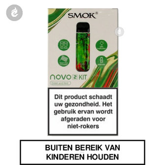 smok novo 2 pod e-sigaret kit 2ml 800mah groen rood resin.jpg
