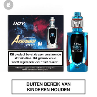 ijoy avenger 270 e-sigaret kit voice control 234watt 2ml mirror blue blauw