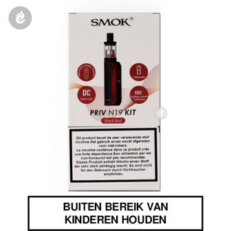 smok priv n19 e-sigaret starterkit 2ml 1200mah e-smoker zwart rood.jpg