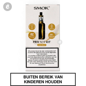 smok priv n19 e-sigaret starterkit 2ml 1200mah e-smoker zwart goud.jpg