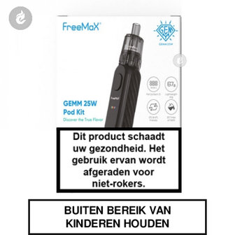 freemax gemm 25watt pod e-sigaret starterskit disposable mtl dtl clearomizer tank 2ml zwart.jpg