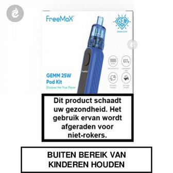freemax gemm 25watt pod e-sigaret starterskit disposable mtl clearomizer tank 2ml blauw.jpg
