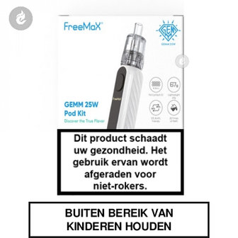 freemax gemm 25watt pod e-sigaret starterskit disposable mtl dtl clearomizer tank 2ml wit.jpg