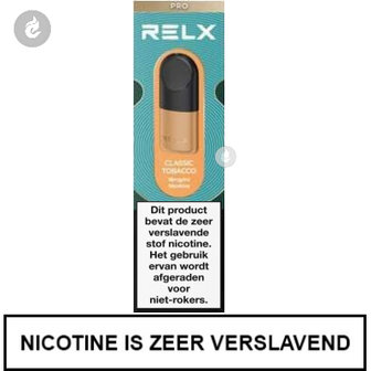 RELX pro e-sigaret PODS Classic Tobacco 2 stuks 18MG nicotine NicSalt.jpg