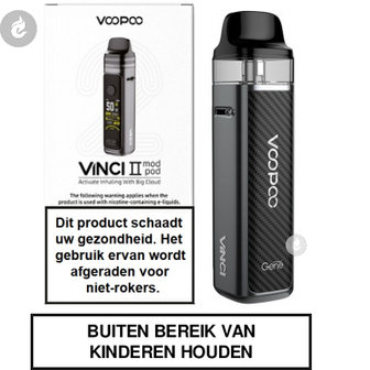 voopoo vinci 2 mod pod e-sigaret starterkit 1500mah 2ml carbon fiber zwart