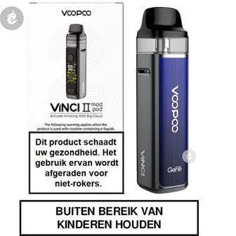 voopoo vinci 2 mod pod e-sigaret starterkit 1500mah 2ml velvet blue blauw