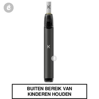 kiwi pod e-sigaret e-smoker met filter driptip usb-c 400mah 1.8ml zwart