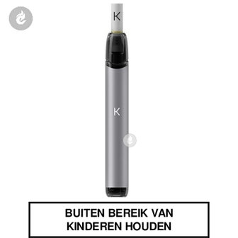 kiwi pod e-sigaret e-smoker met filter driptip usb-c 400mah 1.8ml zilver