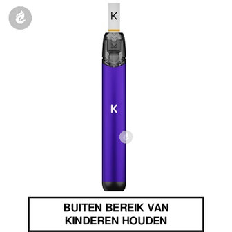 kiwi pod e-sigaret e-smoker met filter driptip usb-c 400mah 1.8ml paars