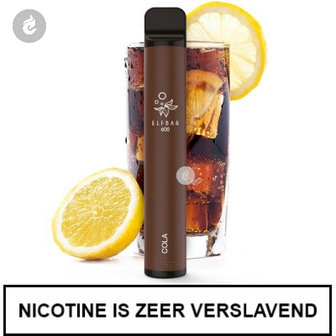 elfbar shisha pen disposable wegwerp e-sigaret vape 600puffs 20mg nicotinezout cola