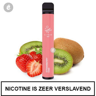 elfbar shisha pen disposable wegwerp e-sigaret vape 600puffs 20mg nicotinezout strawberry kiwi aardbei