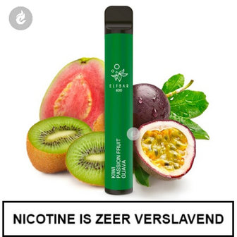 elfbar shisha pen disposable wegwerp e-sigaret vape 600puffs 20mg nicotinezout kiwi passionfruit guava