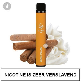 elfbar shisha pen disposable wegwerp e-sigaret vape 600puffs 20mg nicotinezout cream tobacco