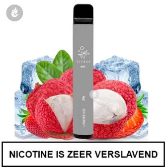 elfbar shisha pen disposable wegwerp e-sigaret vape 600puffs 20mg nicotinezout lychee ice