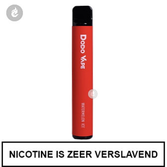 dodo vape e-sigaret shishapen vape bar 600 puffs 2ml watermelon ice nicotinevrij