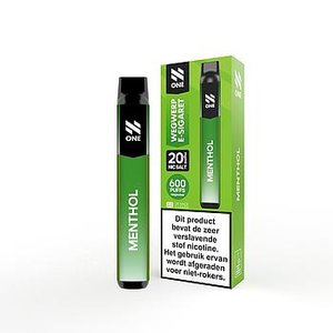 n-one disposable shishapen 20mg menthol